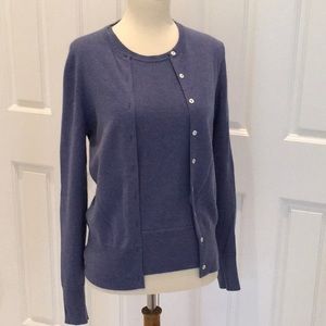 Brooks Brothers blue cashmere sweater set XS